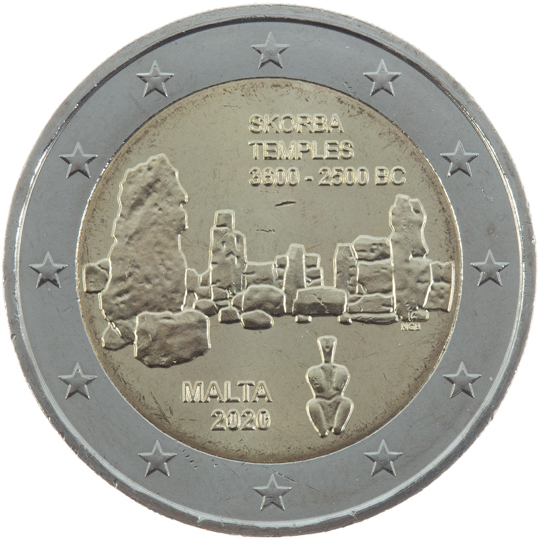 Malta 2 euro (2020) - Unesco World Heritage Site – pre-historic temples of Skorba